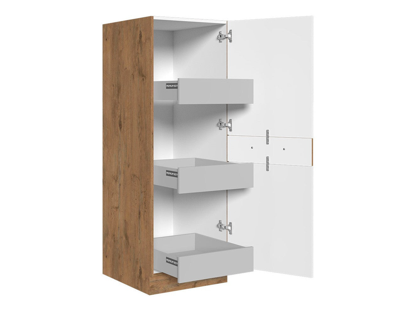 Modulskab med skuffe og låger Wood Dark 120