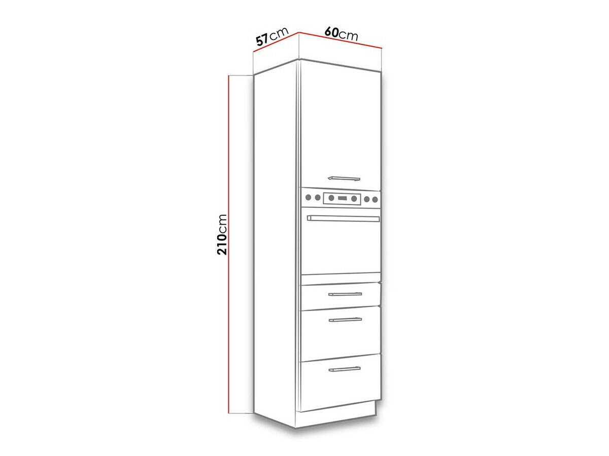 Modulskab til indbyggede apparater Wood Grey 126