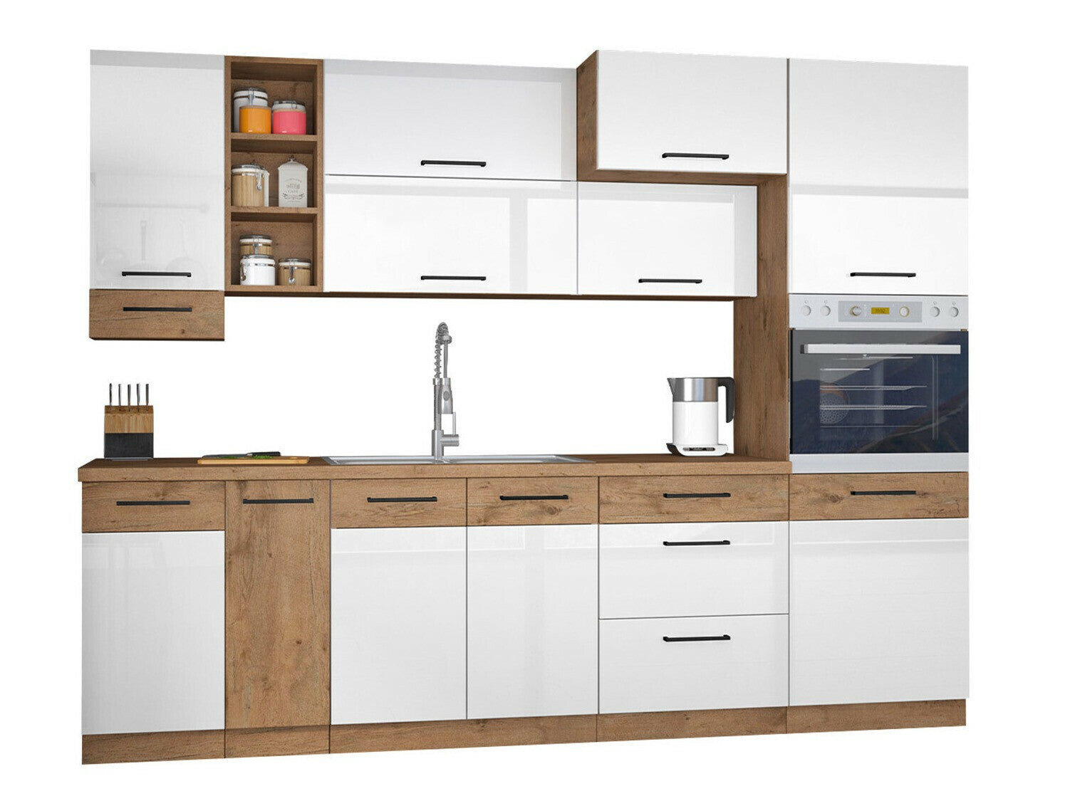 Modulopbygget køkkensæt Wood White 137