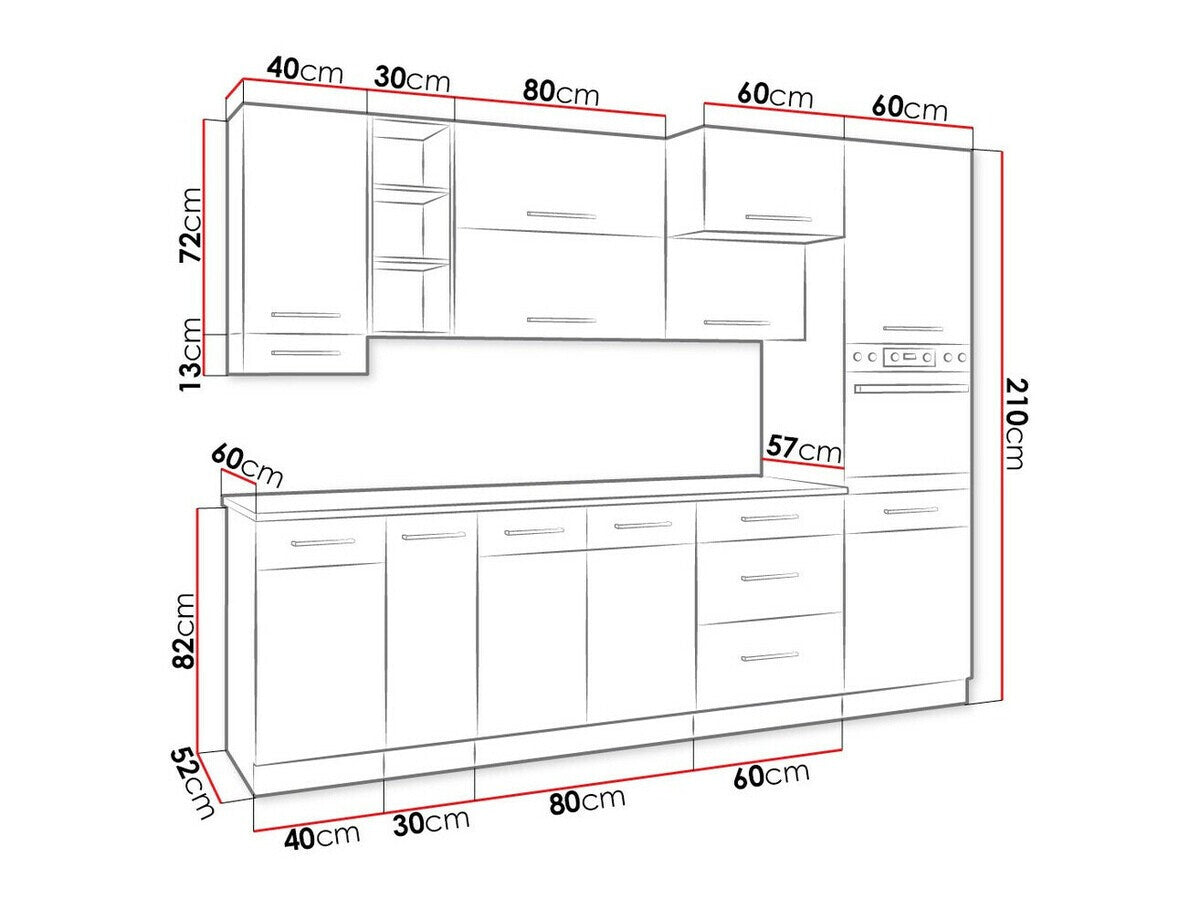Modulopbygget køkkensæt Wood White 137