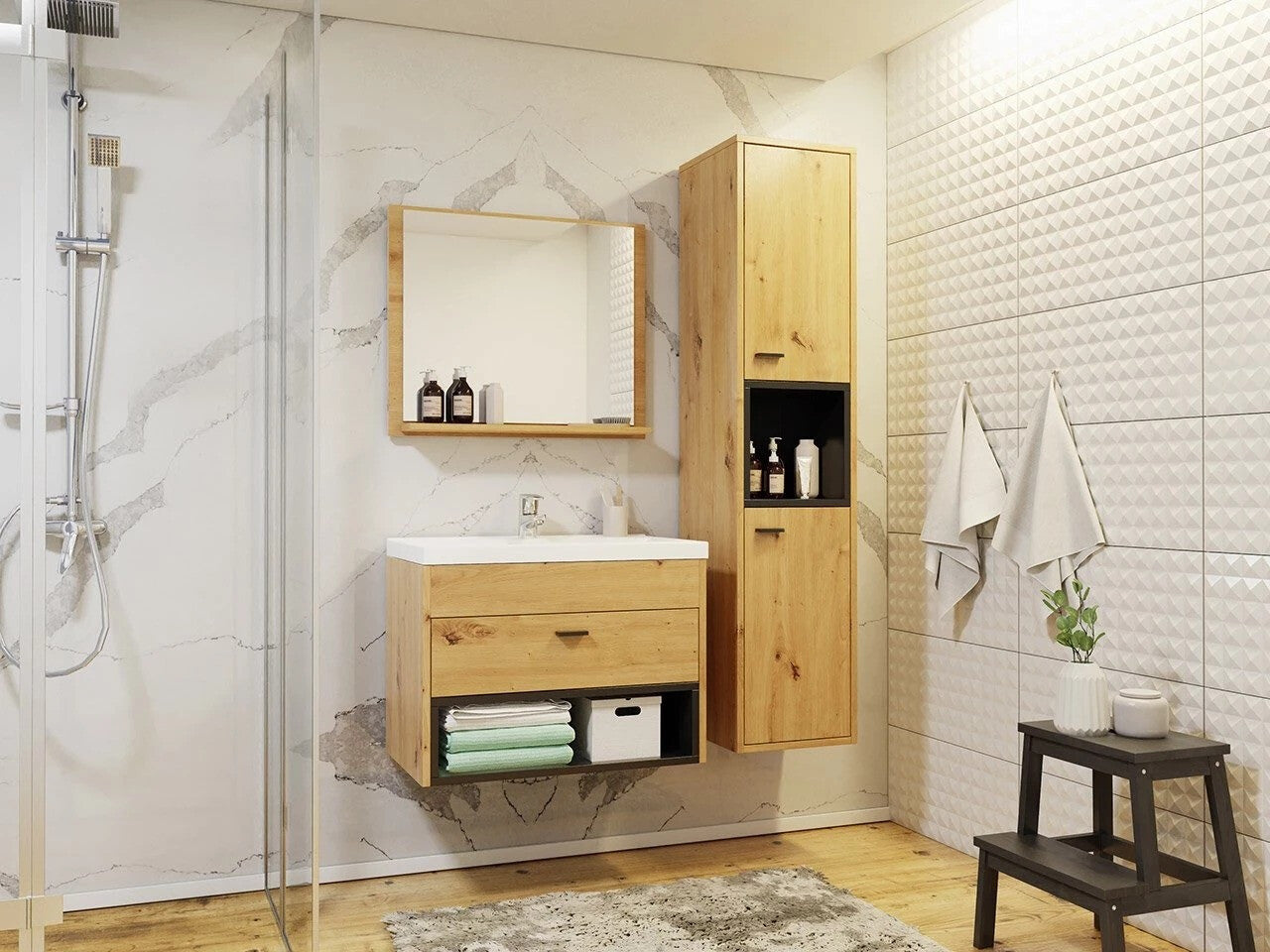 Wall bathroom cabinet for washbasin Providence J118