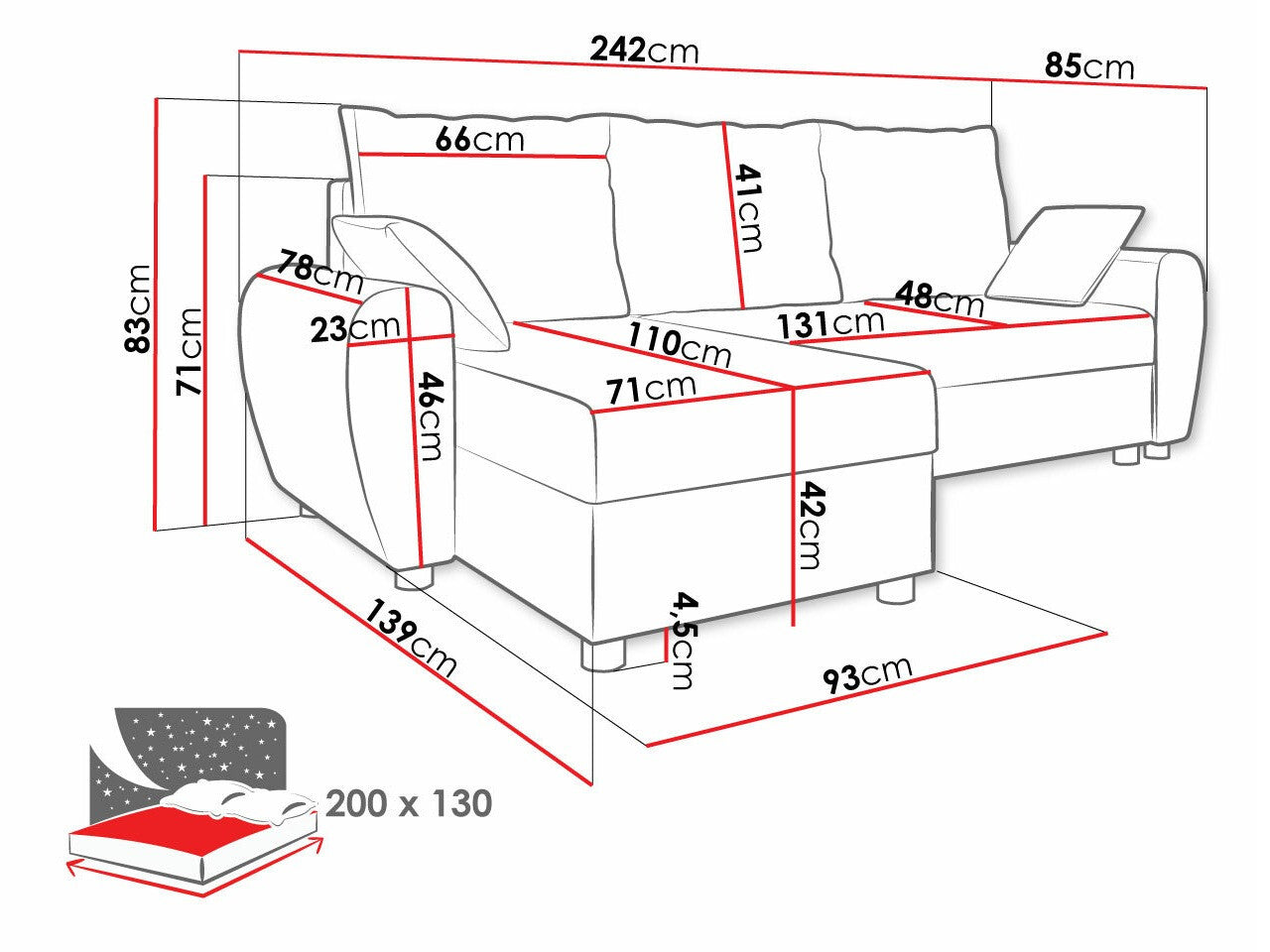 Hjørnesofa Memphis 123