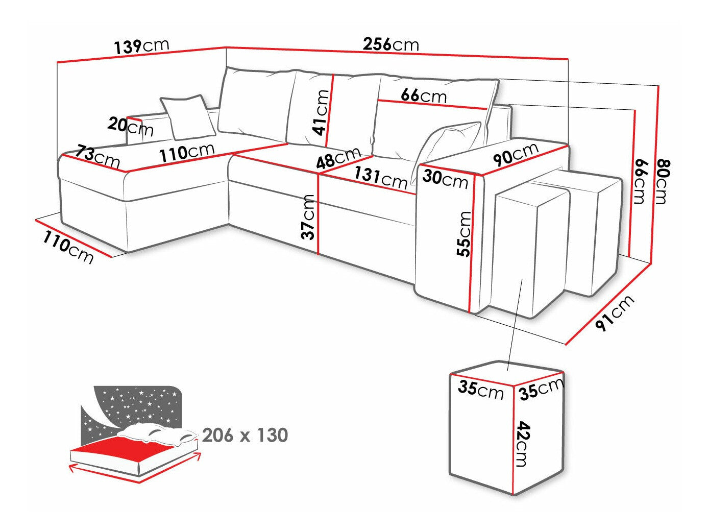 Hjørnesofa Memphis 124