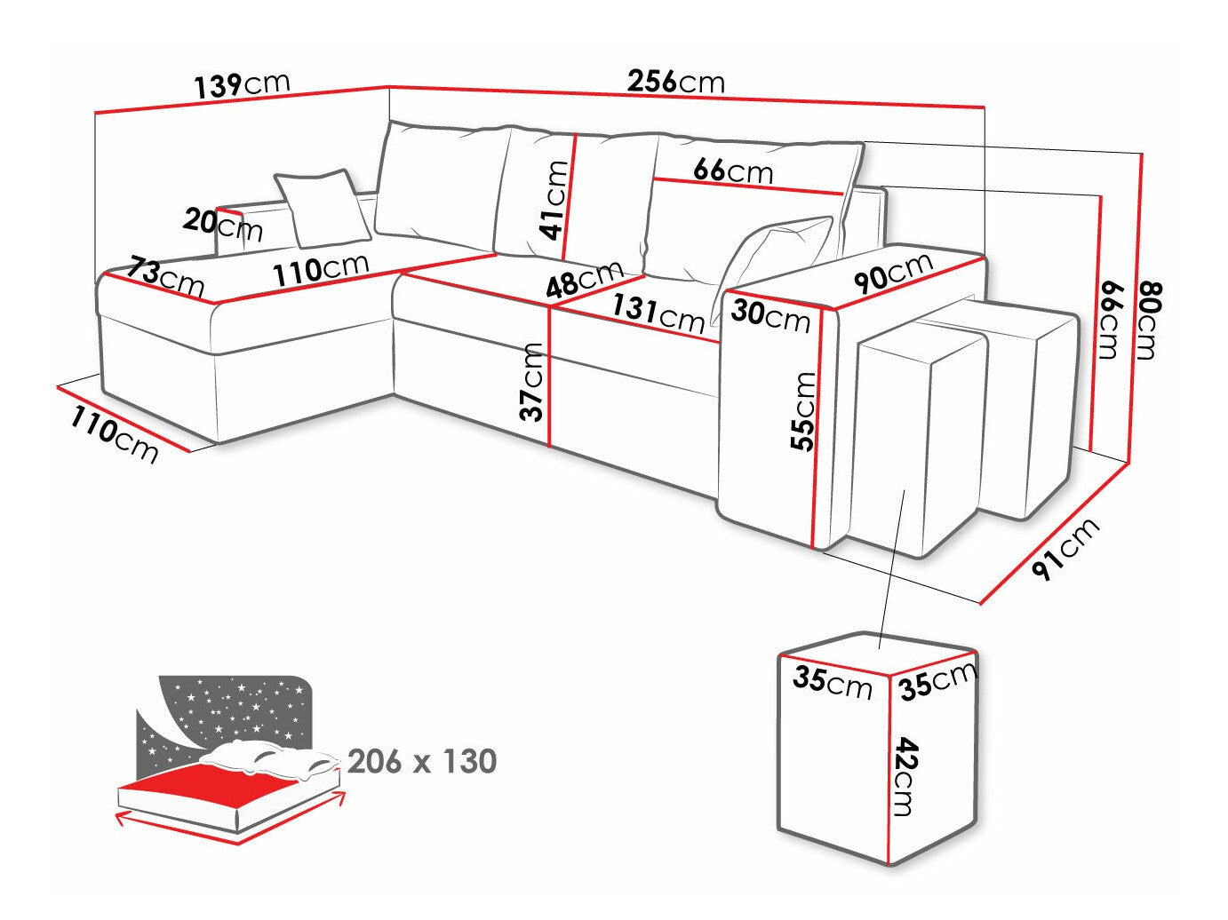 Hjørnesofa Memphis 129