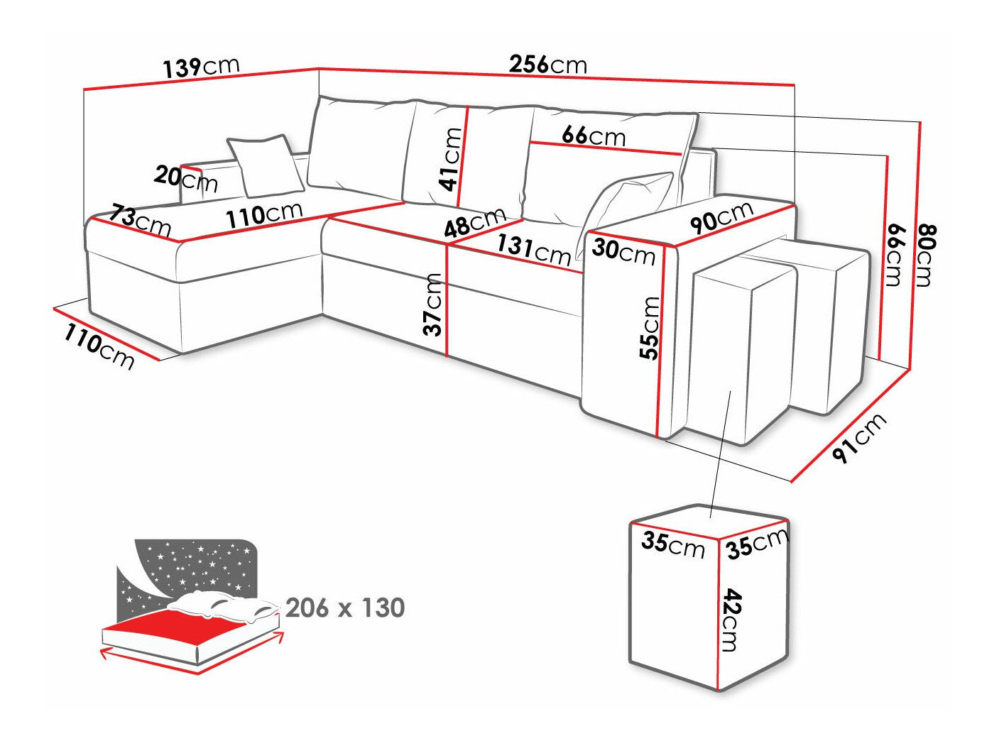 Hjørnesofa Memphis 129