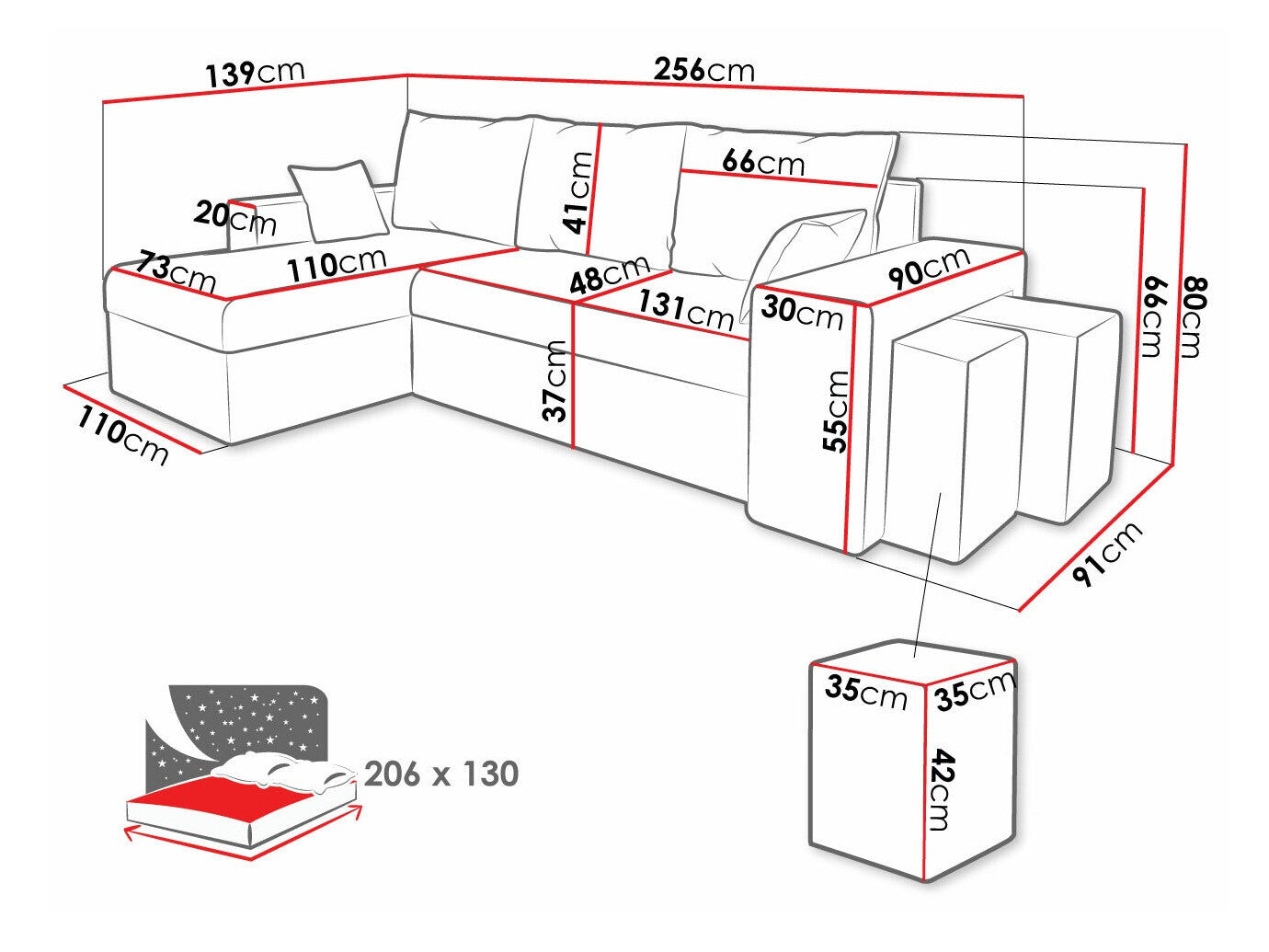 Hjørnesofa Memphis 129