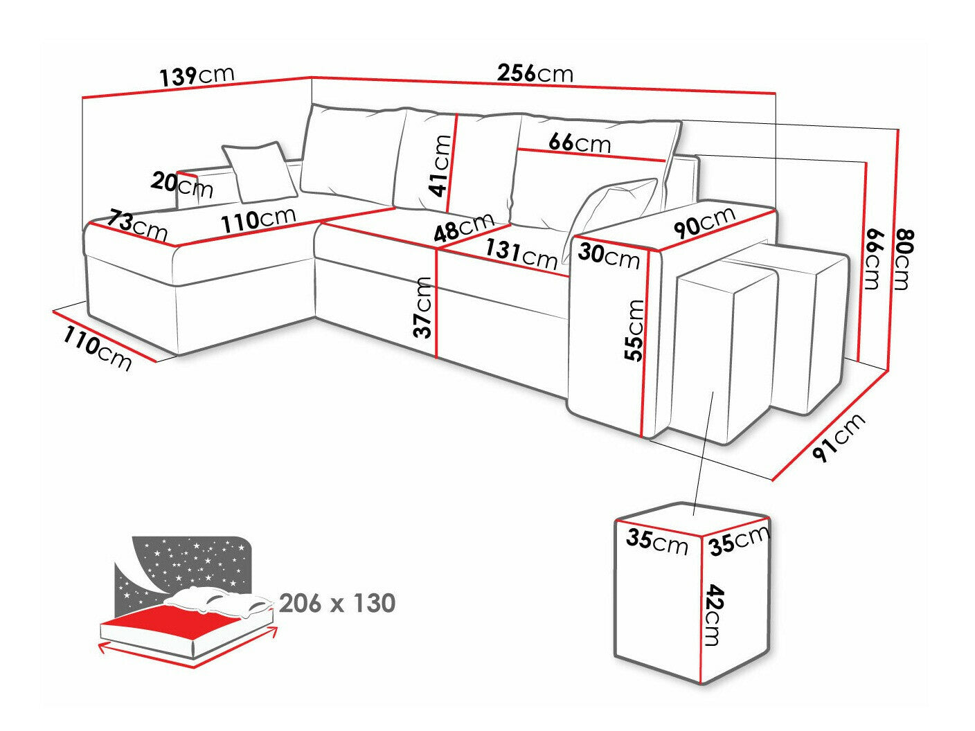 Hjørnesofa Memphis 129