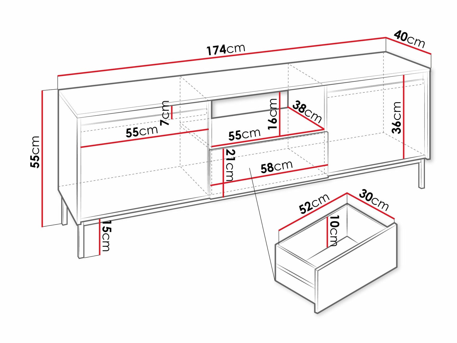 TV-bord Comfivo T103