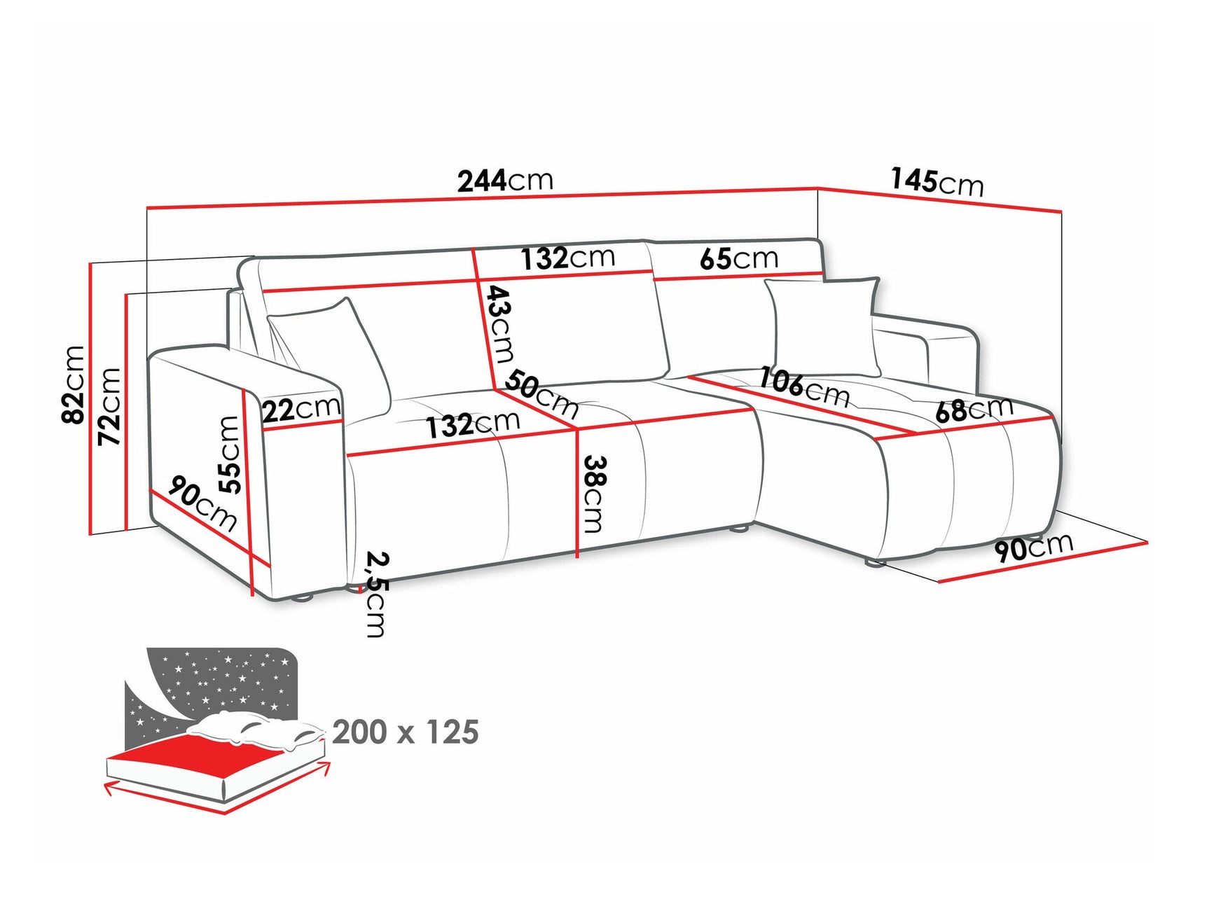 Hjørnesofa Comfivo 361