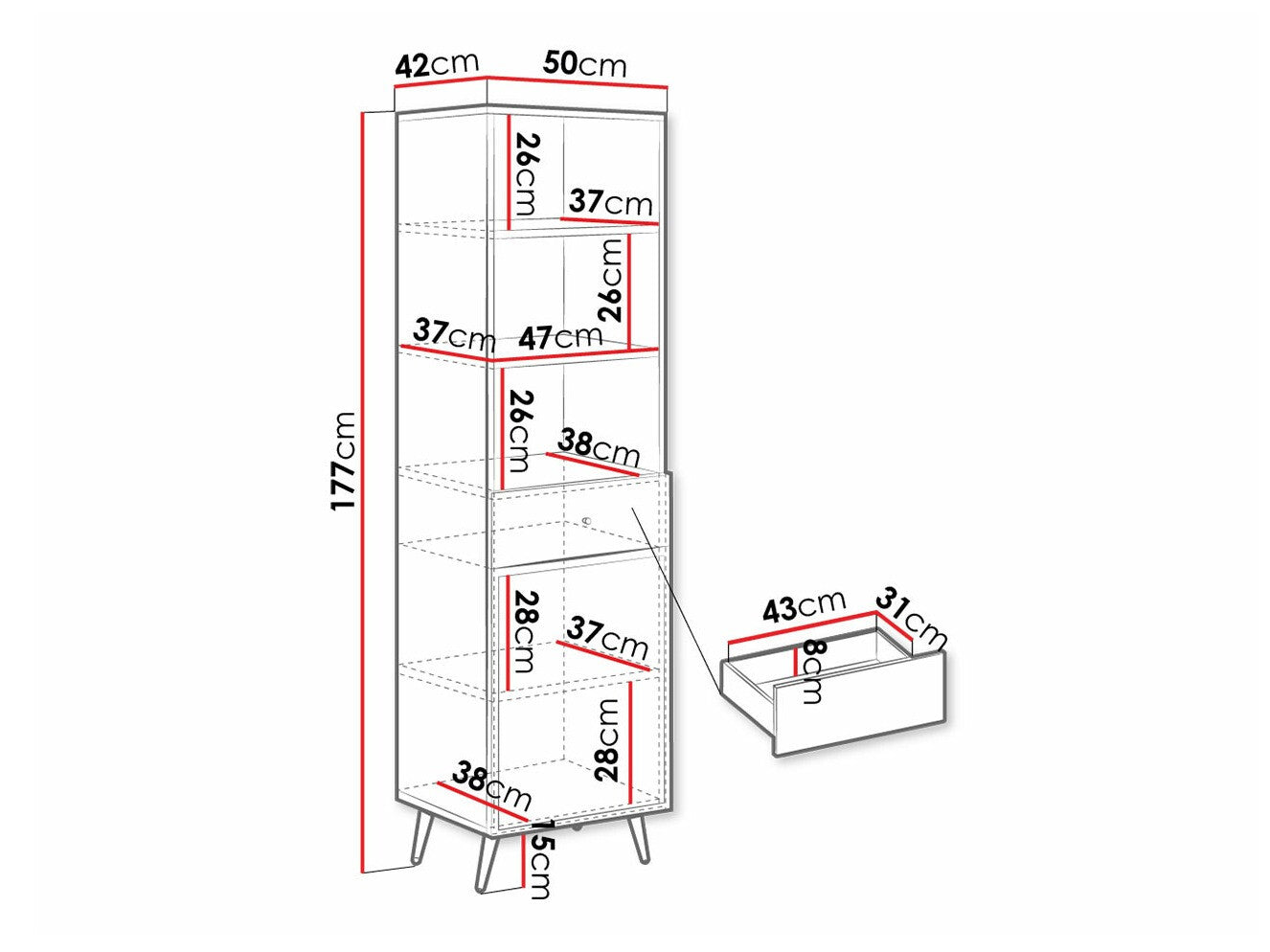 Bookcase Comfivo K102