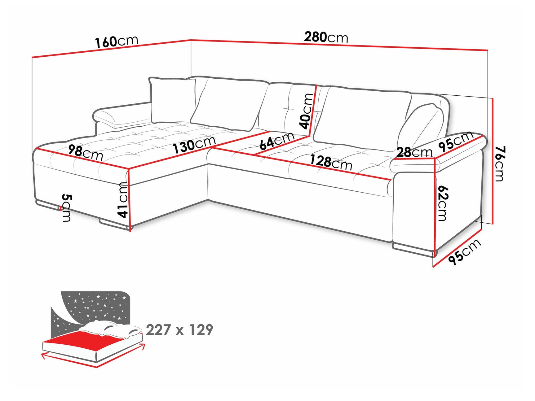 Hjørnesofa Comfivo 181