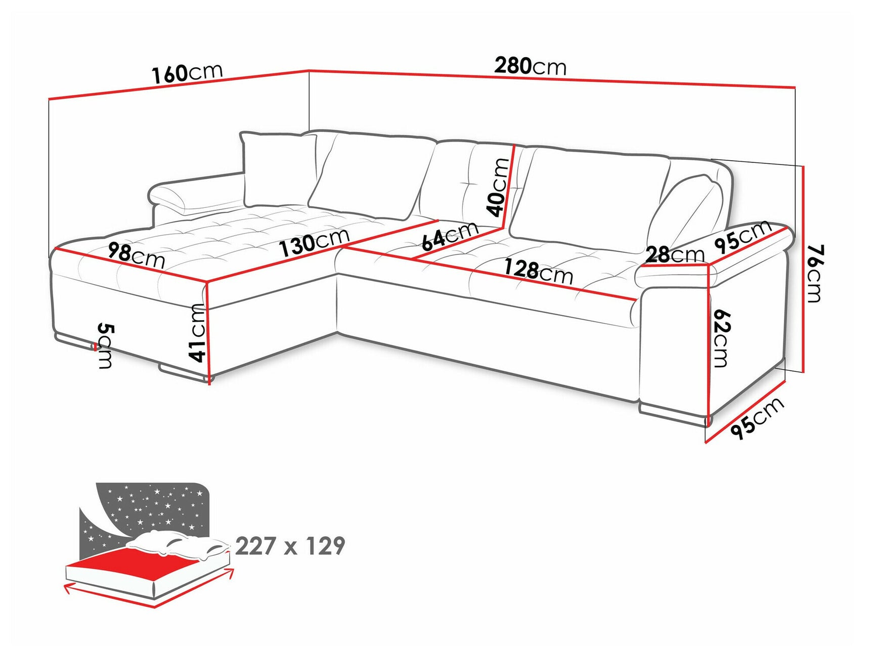 Hjørnesofa Comfivo 181