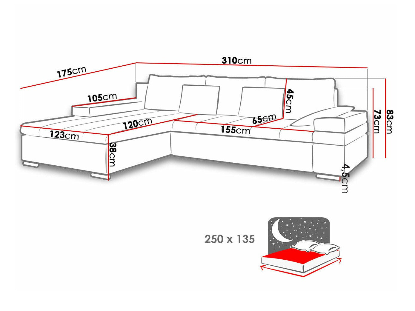 Hjørnesofa Comfivo 169