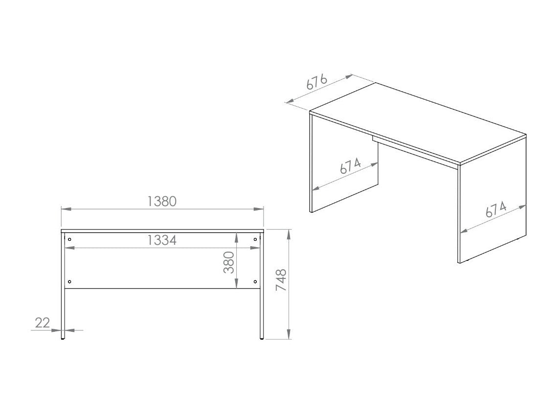 Skrivebord Soremi 112