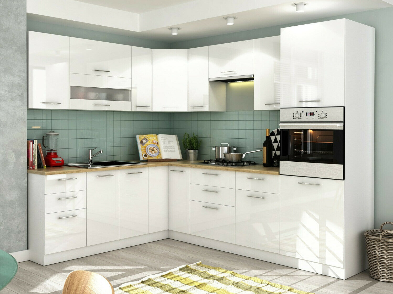 Modulært vægskab Tiffa White 124