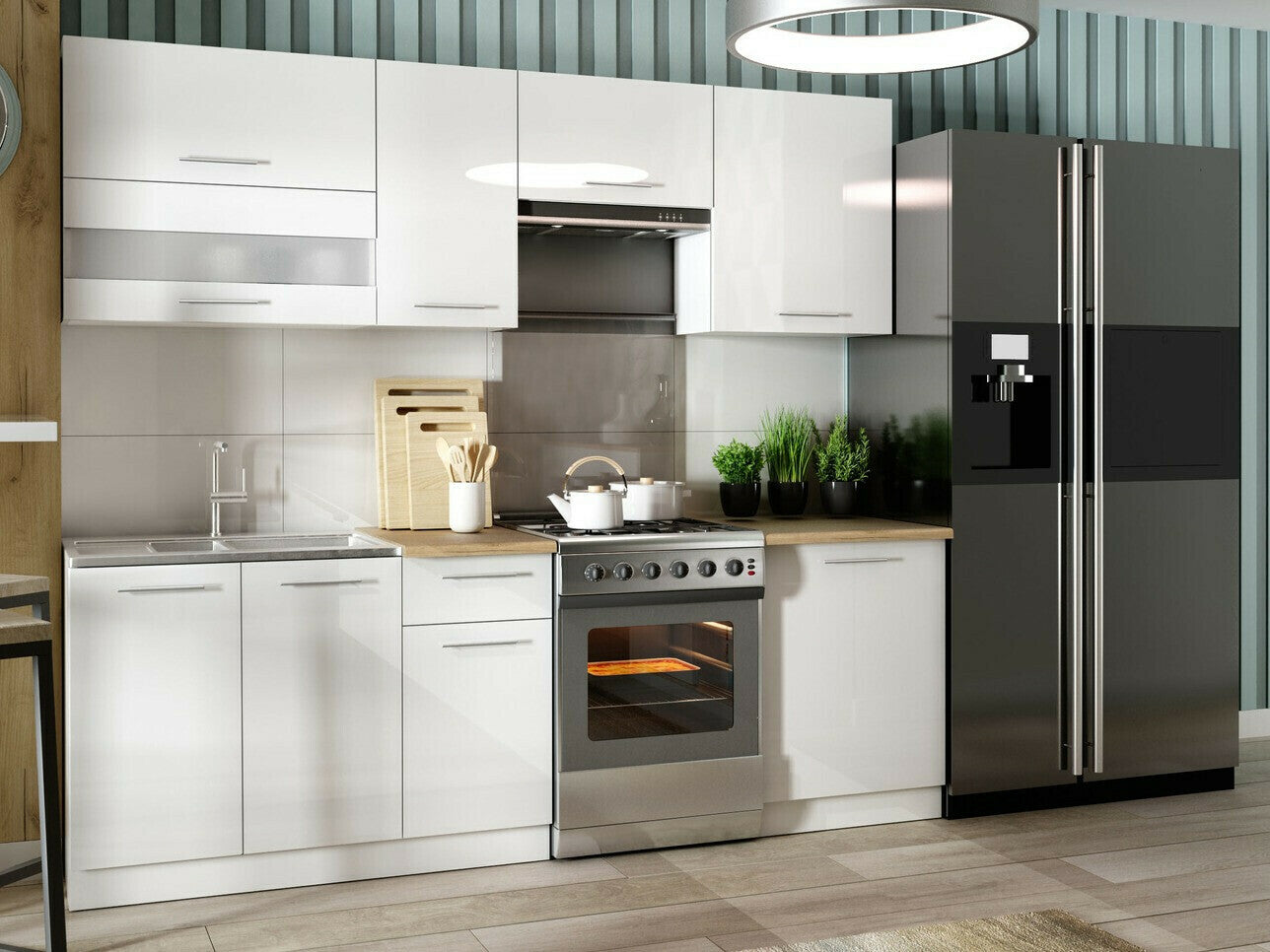 Modulært vægskab Tiffa White 128