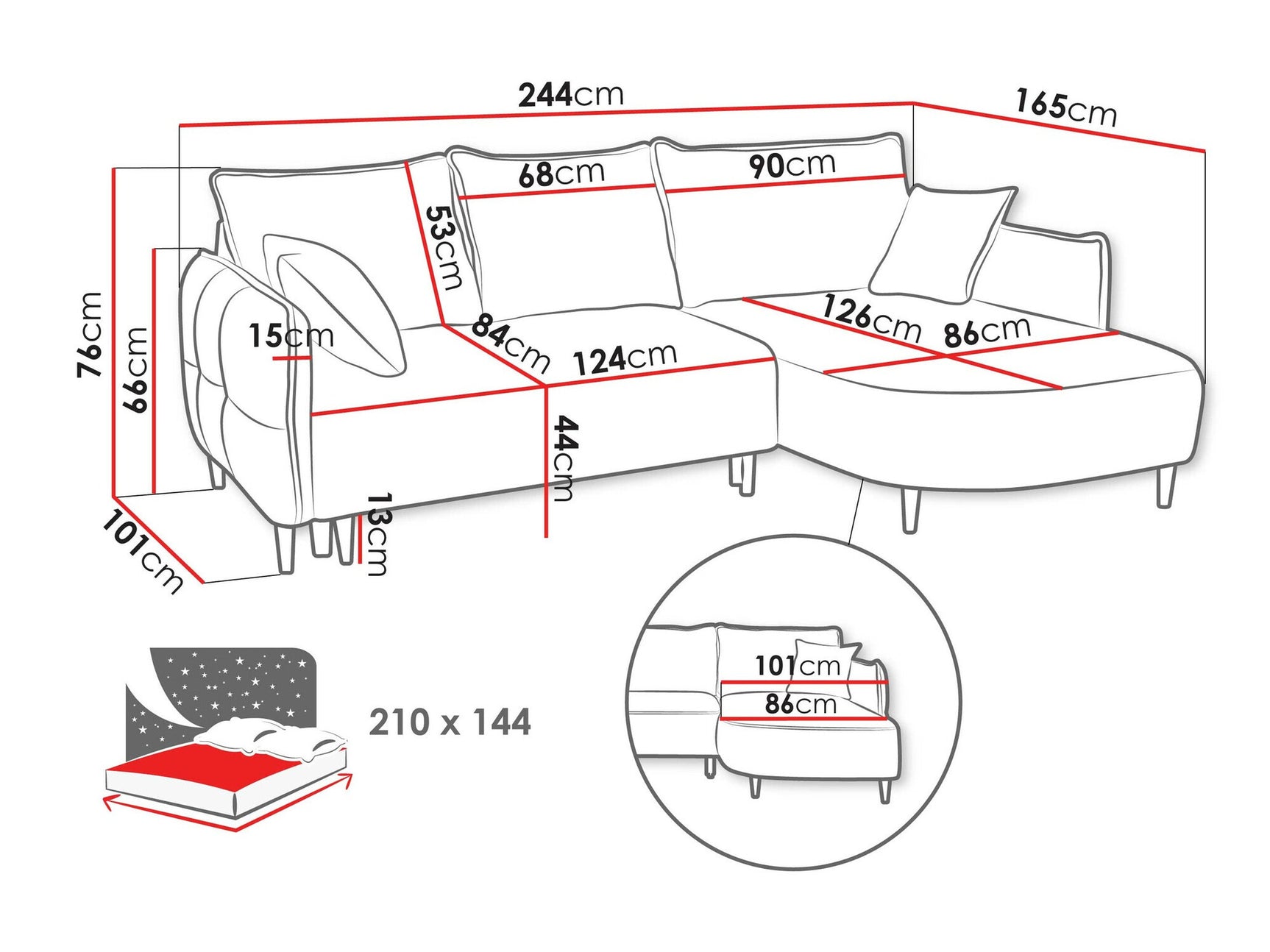 Hjørnesofa TrendyNest 101