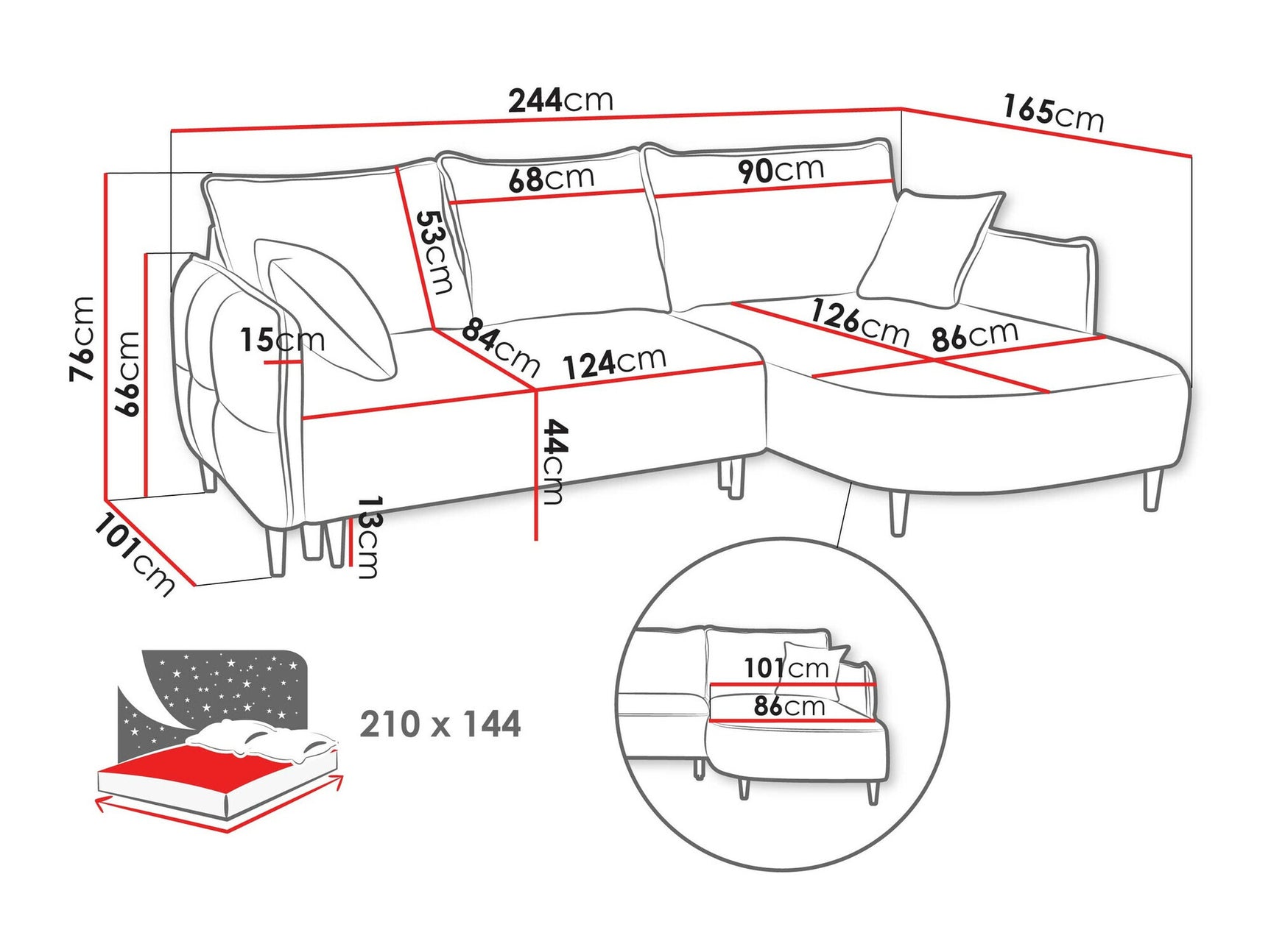 Hjørnesofa TrendyNest 101