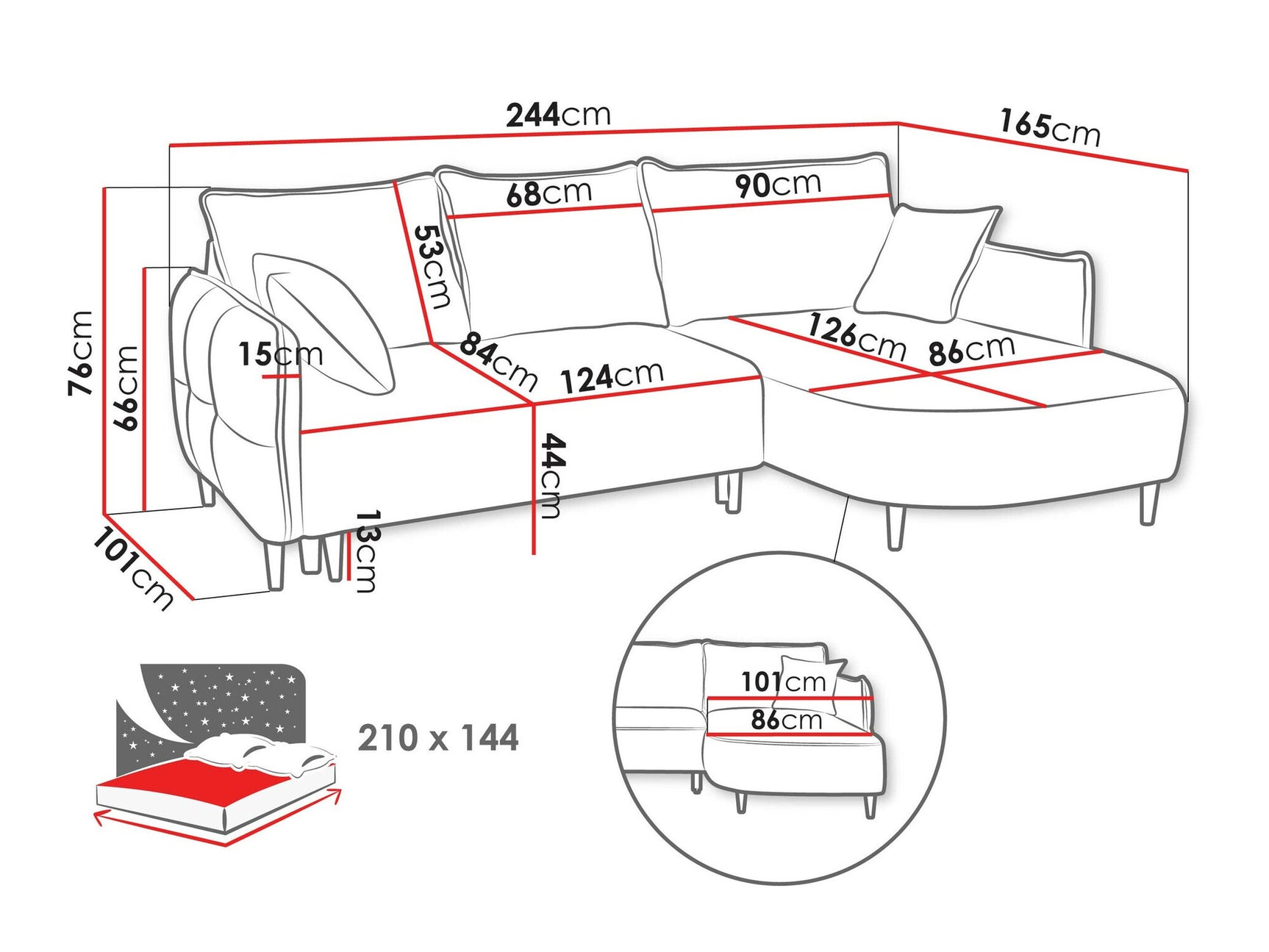 Hjørnesofa TrendyNest 101