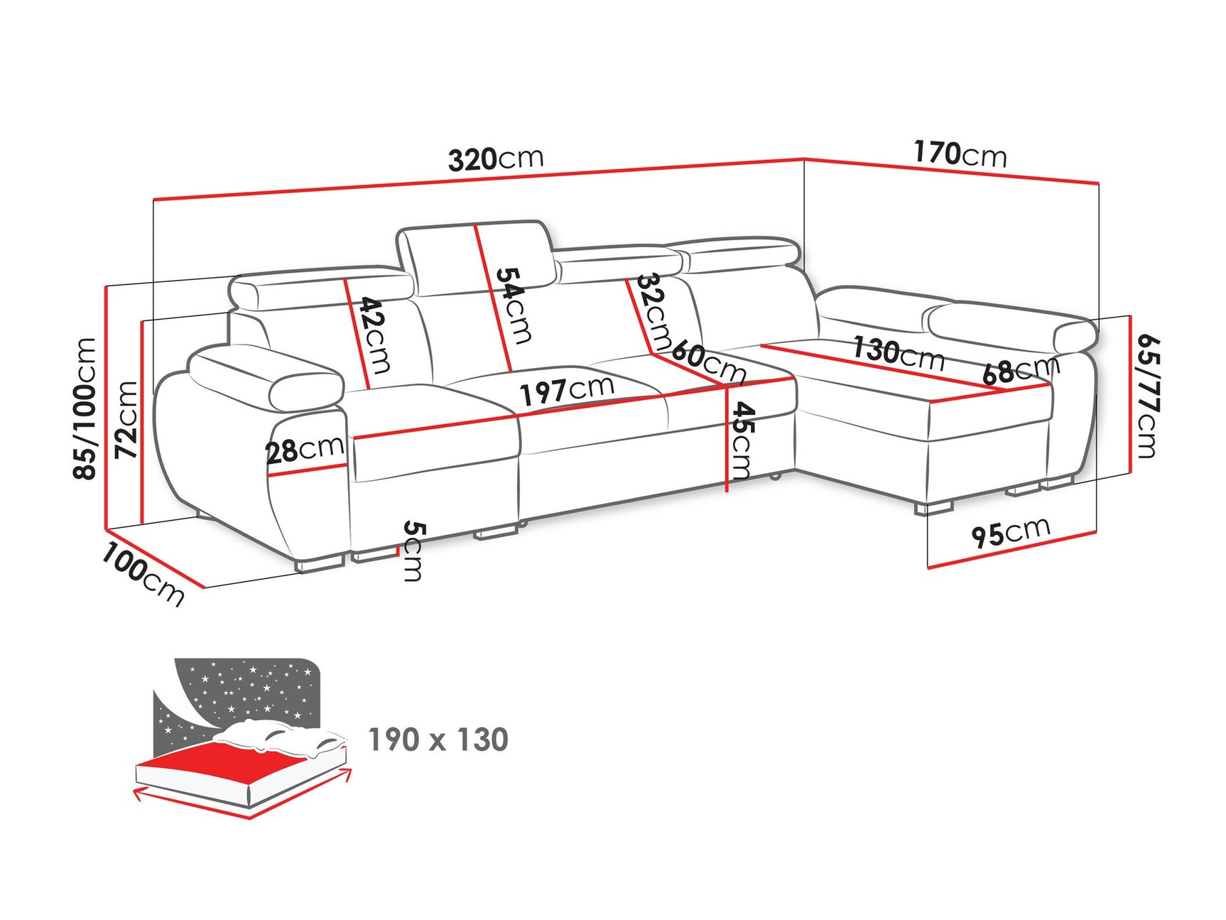 Hjørnesofa Columbus 227
