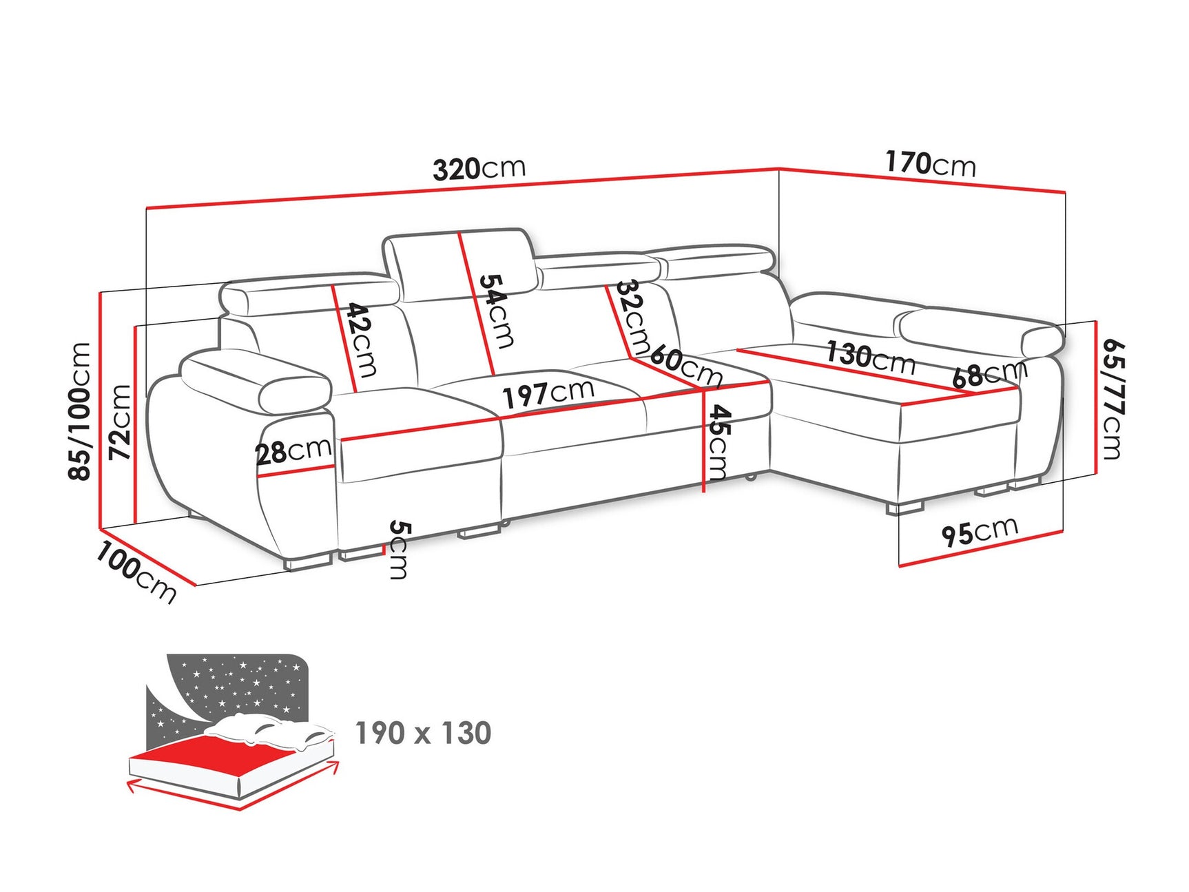 Hjørnesofa Columbus 227
