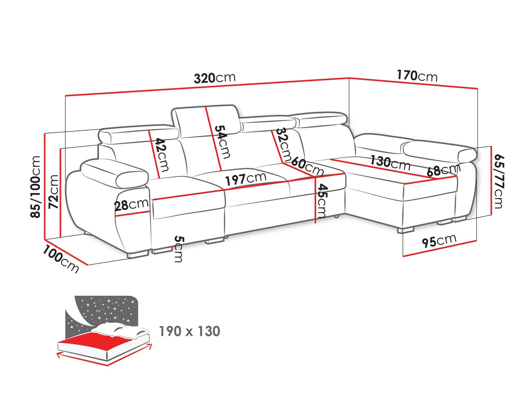 Hjørnesofa Columbus 227