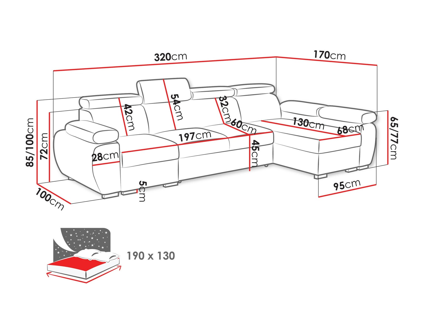 Hjørnesofa Columbus 227