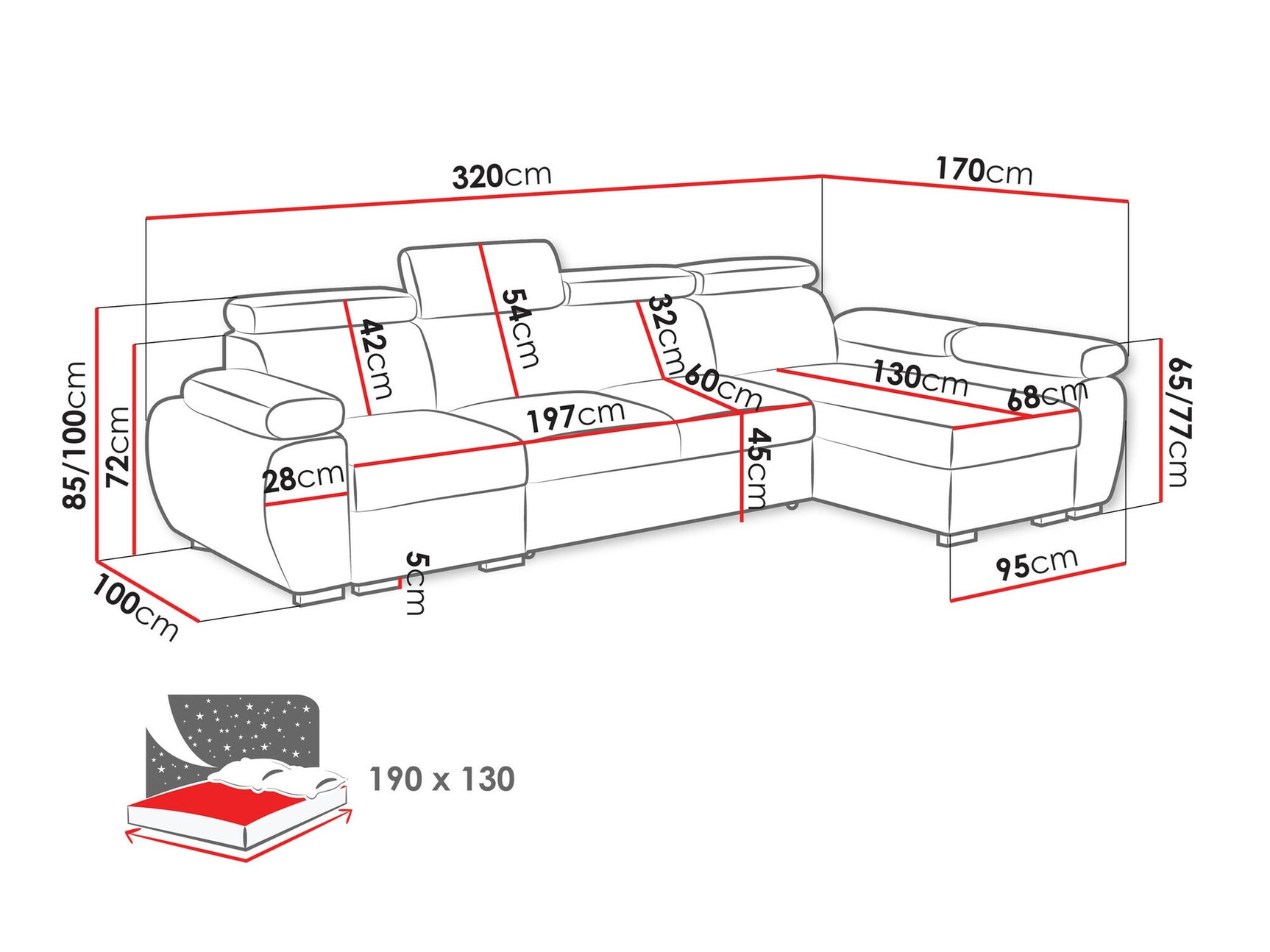 Hjørnesofa Columbus 227