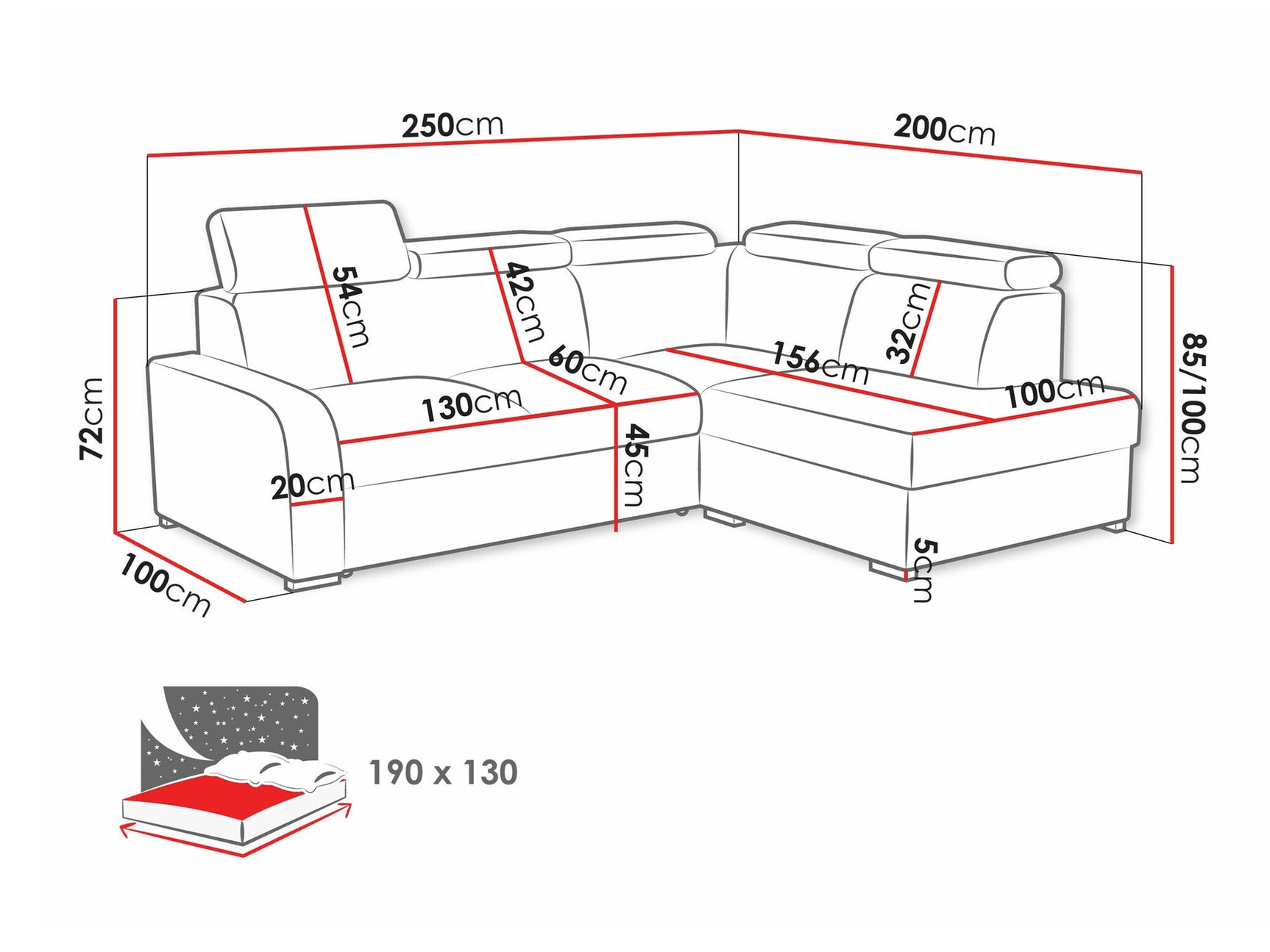 Hjørnesofa Etrcala 108