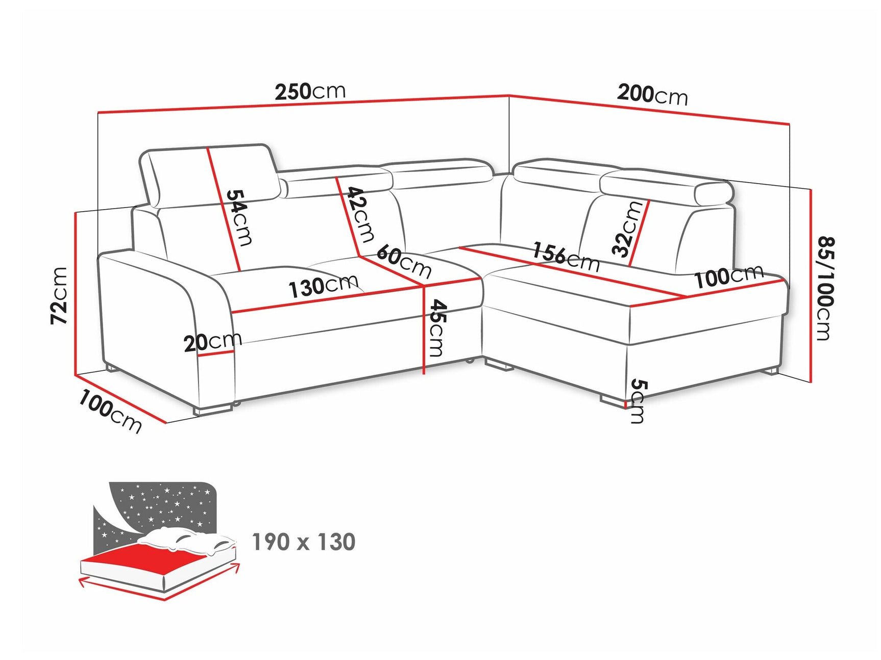 Hjørnesofa Etrcala 108
