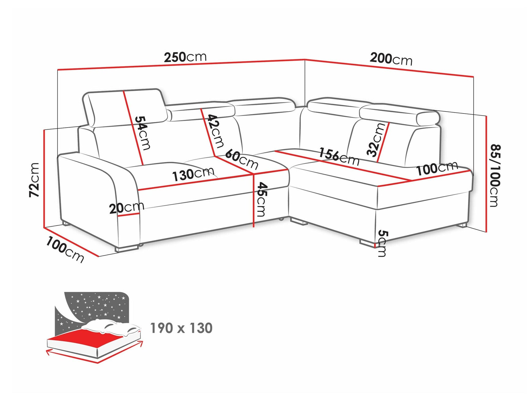 Hjørnesofa Etrcala 108