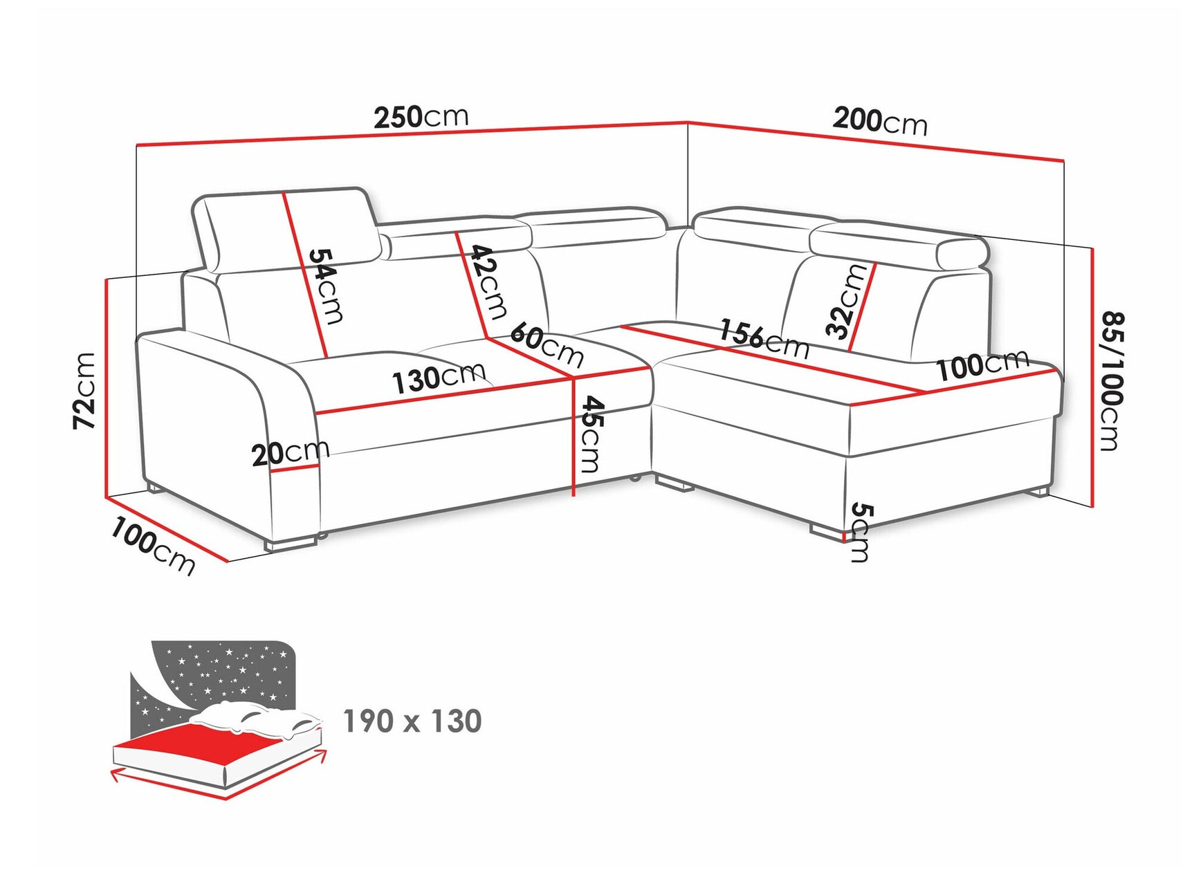 Hjørnesofa Etrcala 108