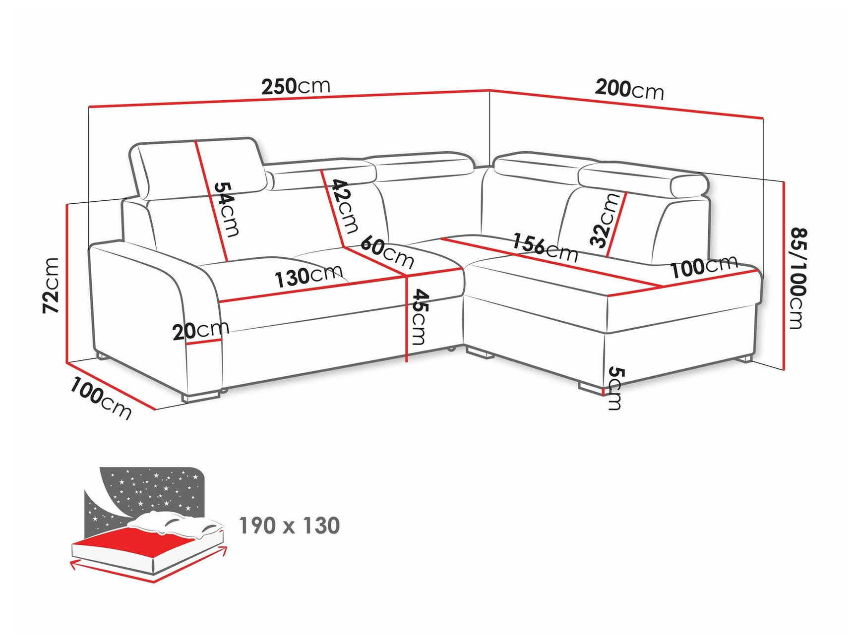 Hjørnesofa Etrcala 108
