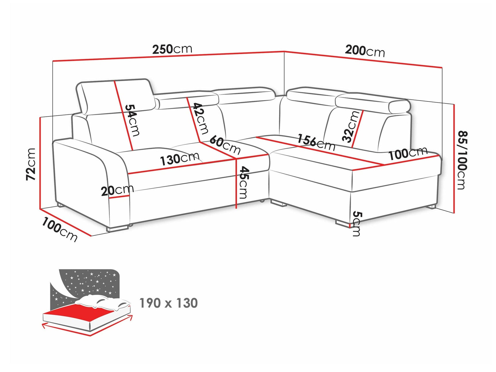 Hjørnesofa Etrcala 108