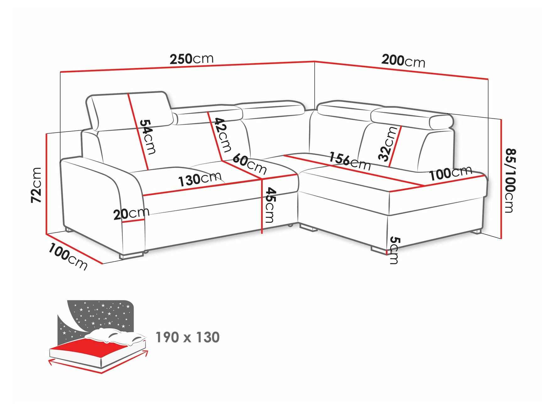 Hjørnesofa Etrcala 108
