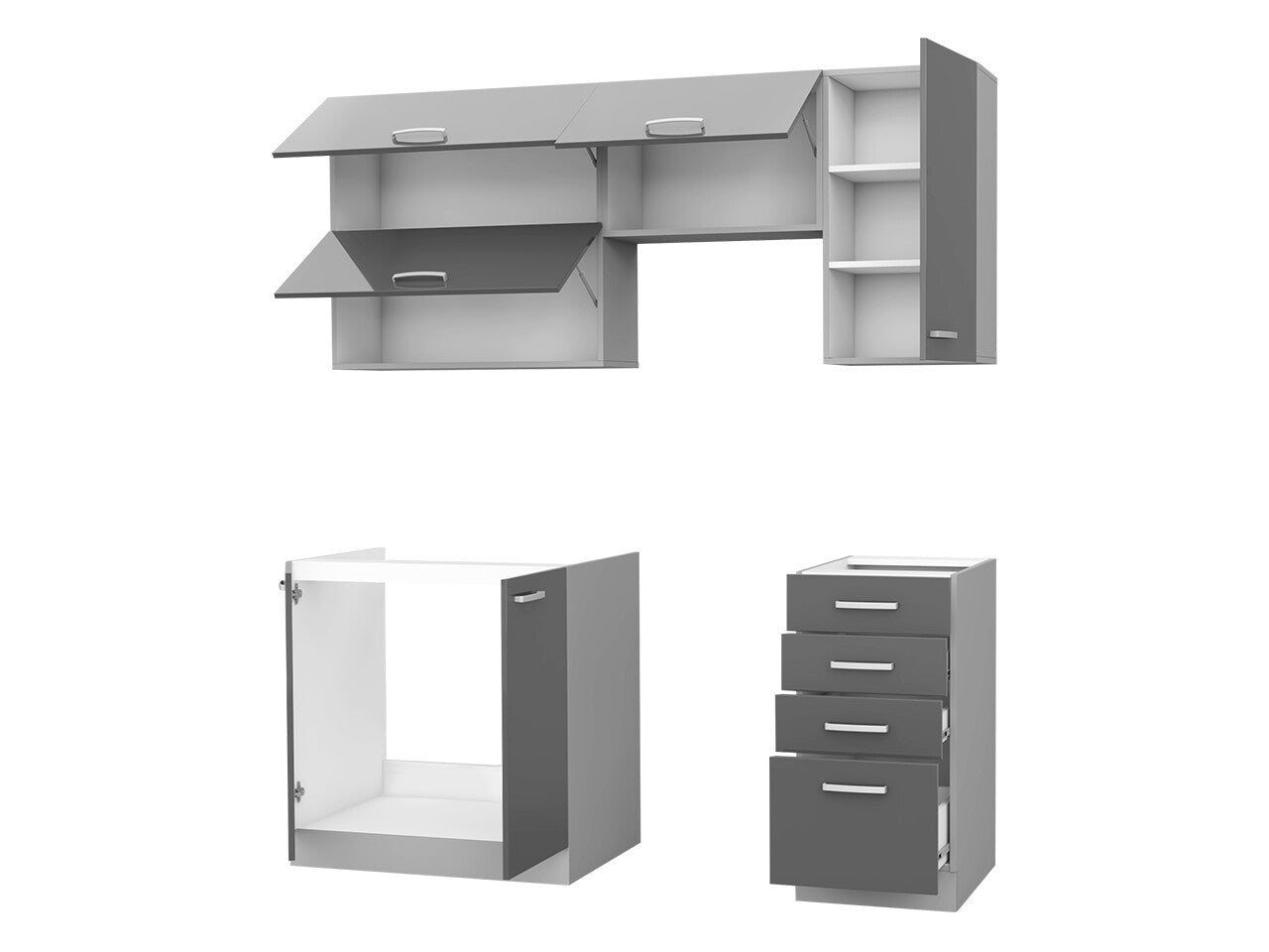 Modulopbygget køkkensæt Multi Grey 125