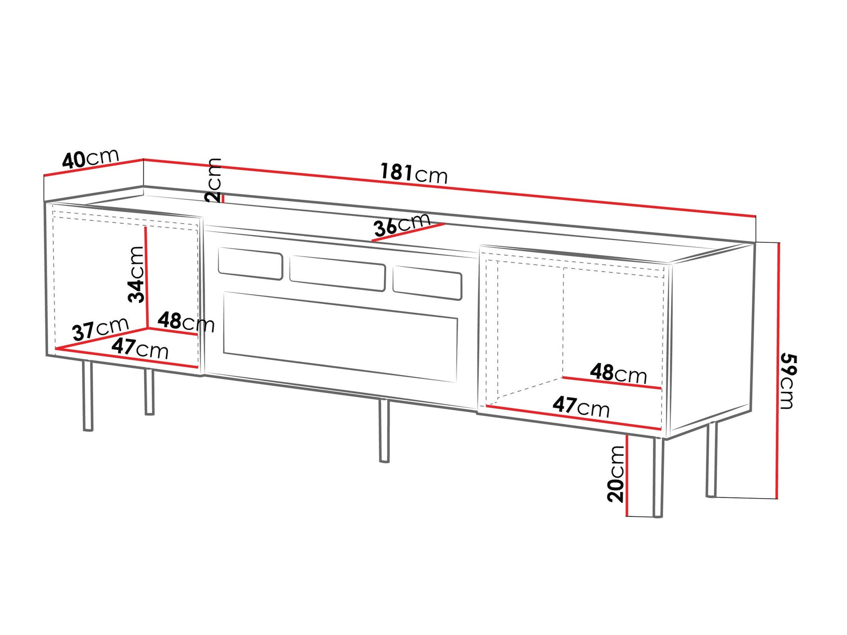 TV stand Charlotte U106