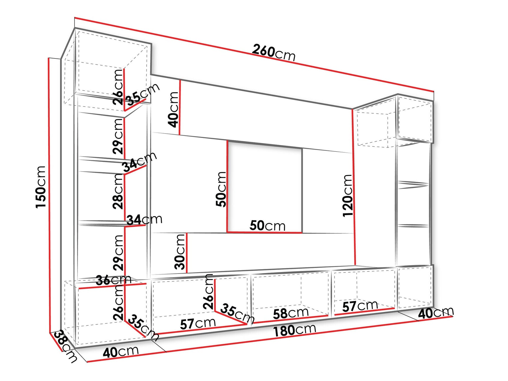 Wall unit Comfivo 368