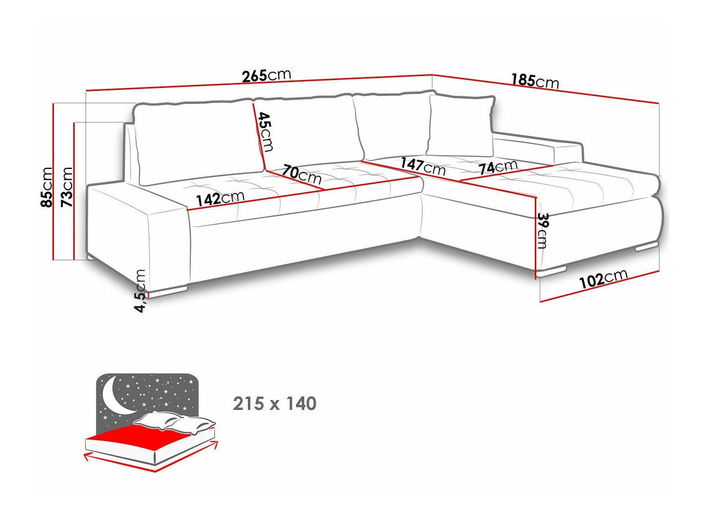 Hjørnesofa Comfivo 171