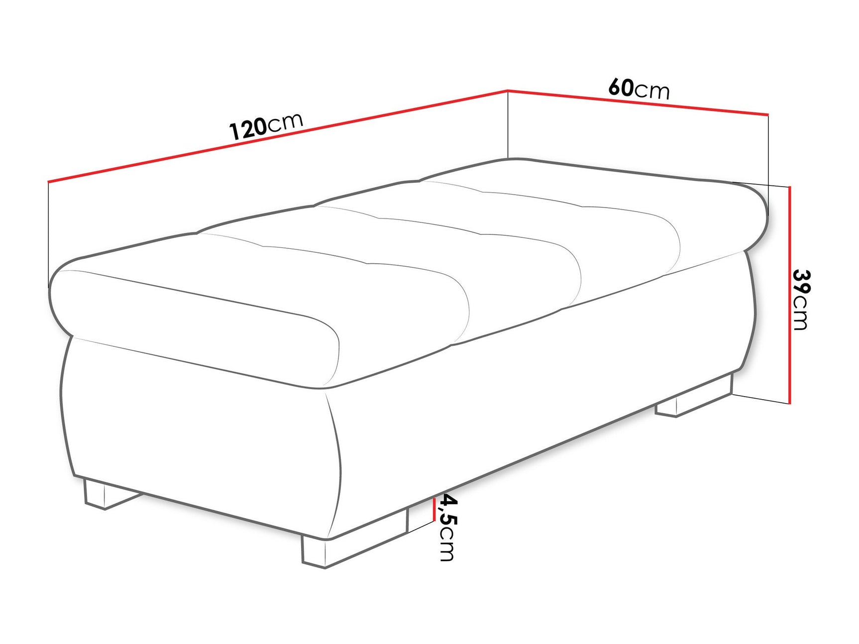 Polstret bænk Comfivo 123