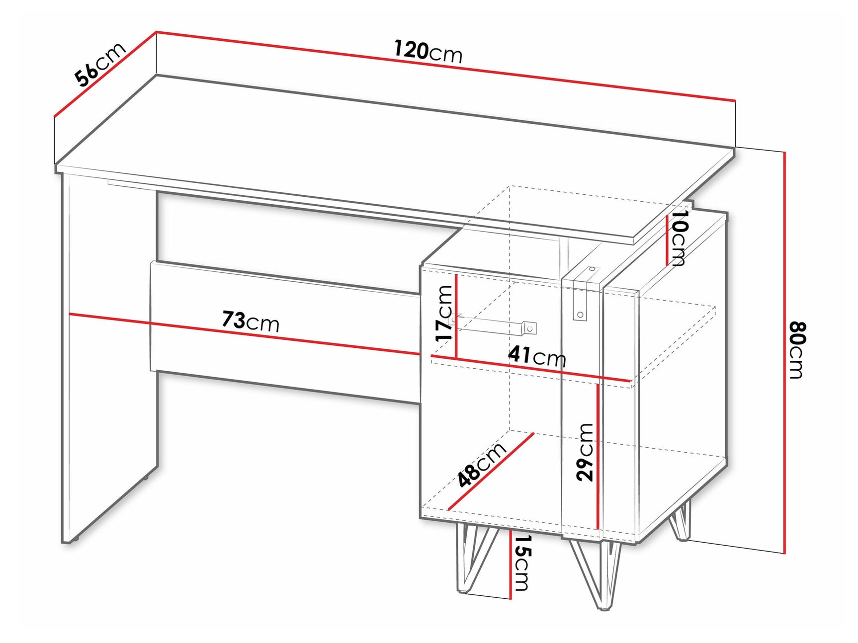 Skrivebord Ogden K108