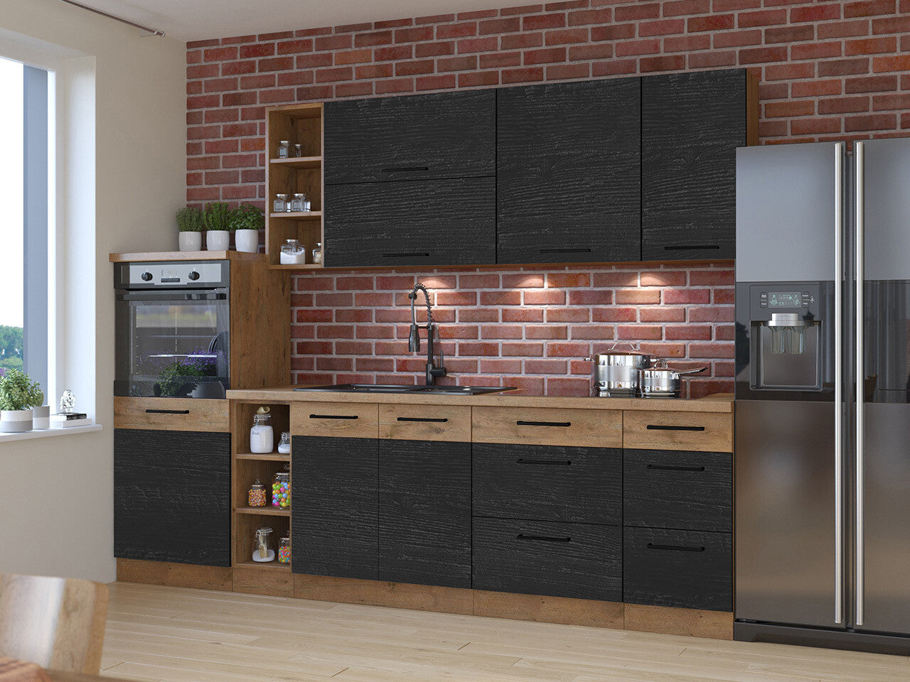 Dør til opvaskemaskine Wood Dark 115