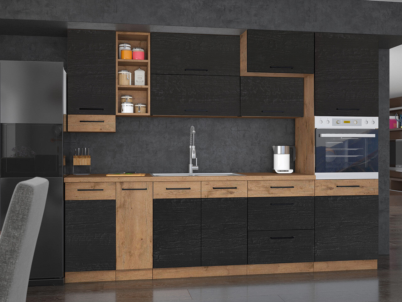 Dør til opvaskemaskine Wood Dark 114