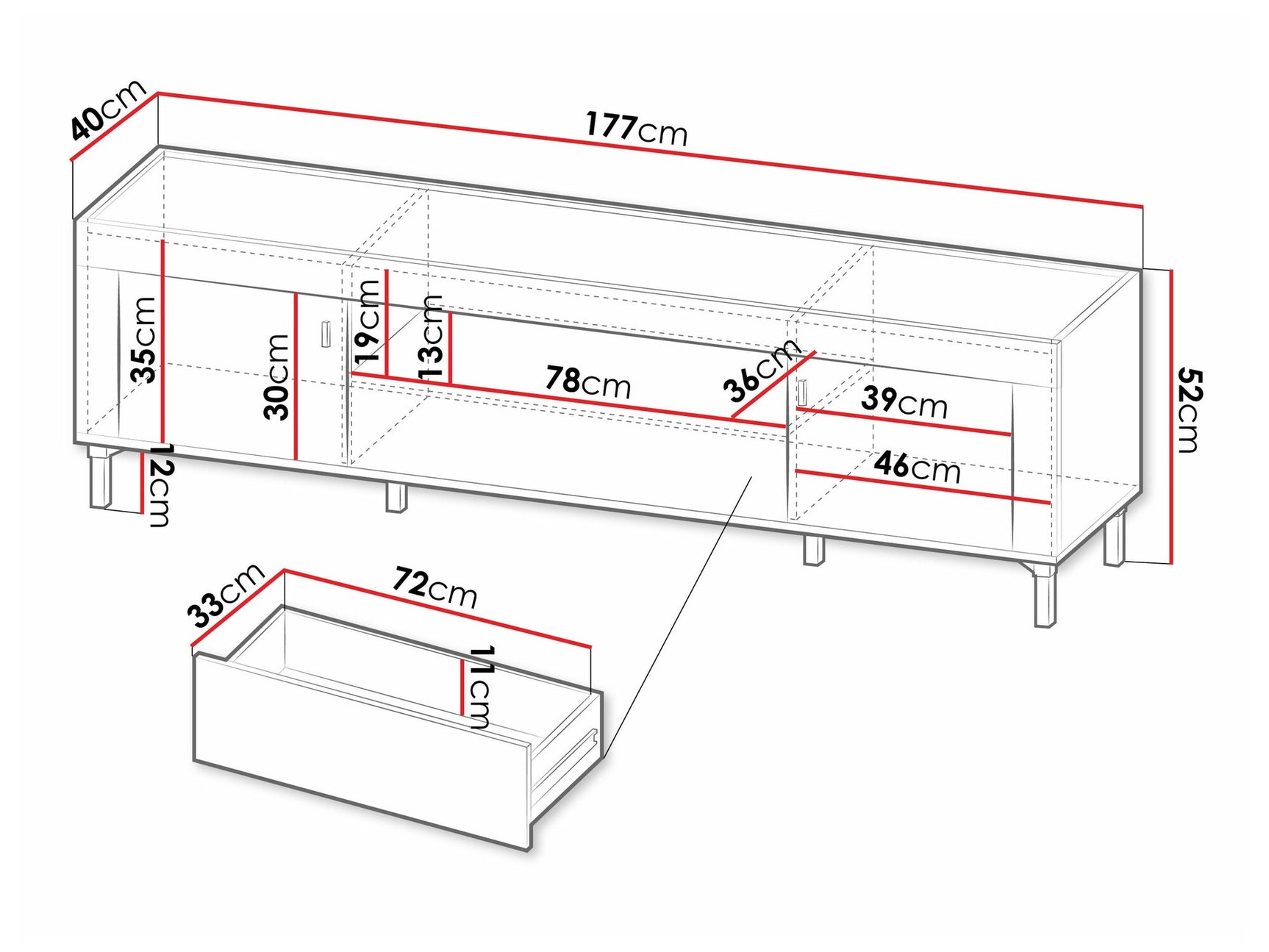 TV-bord Ogden S108
