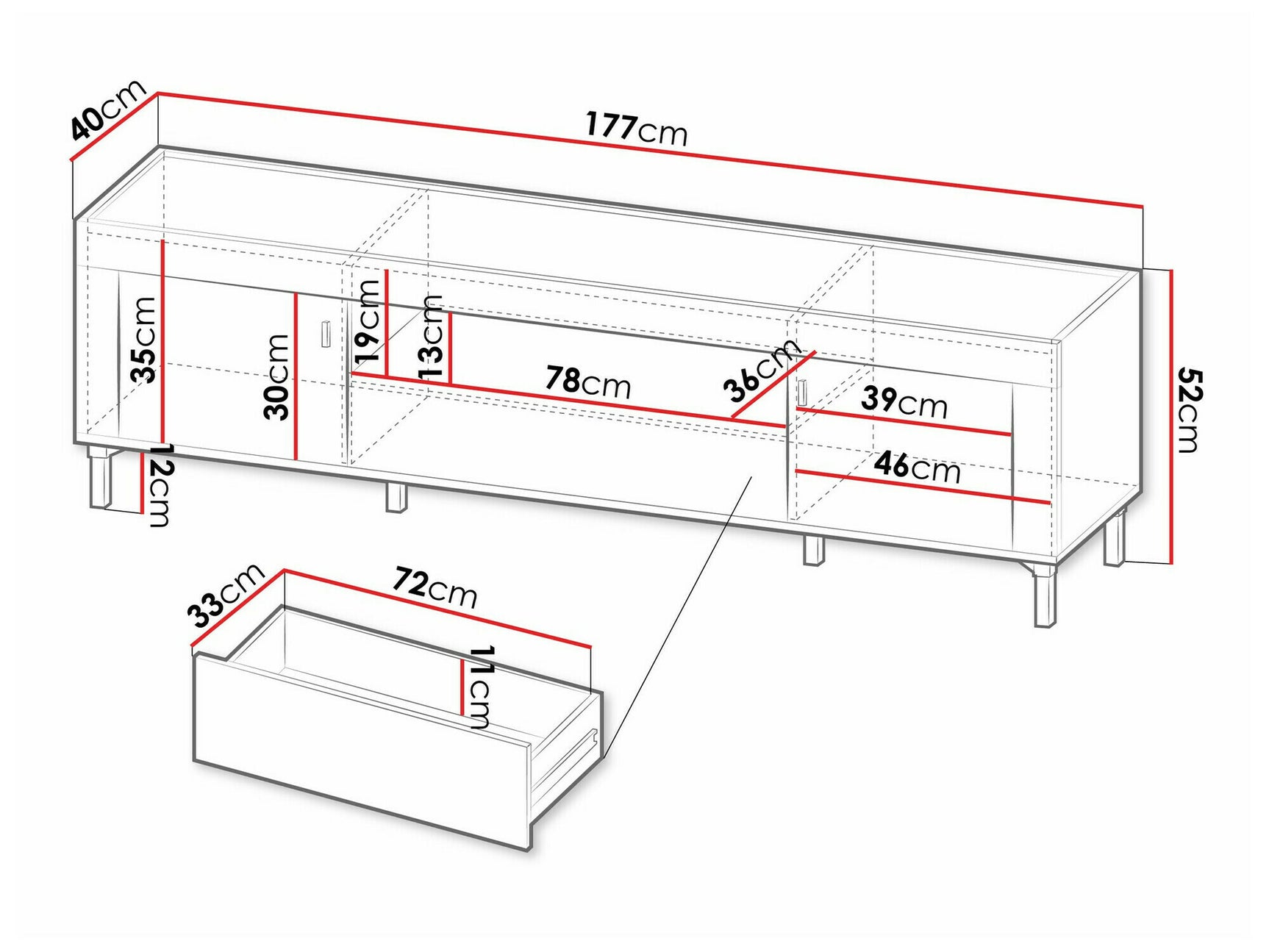 TV-bord Ogden S108