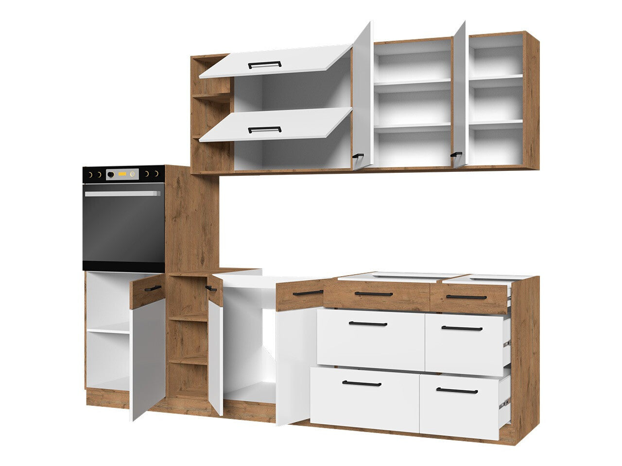 Modulopbygget køkkensæt Wood Grey 137