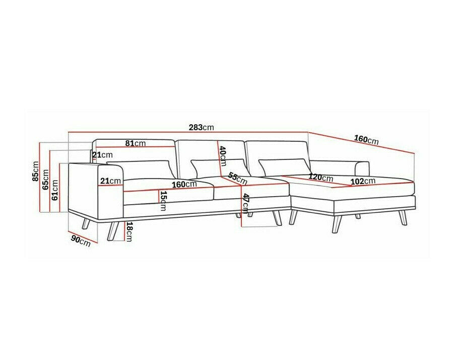 Hjørnesofa Floromo 105