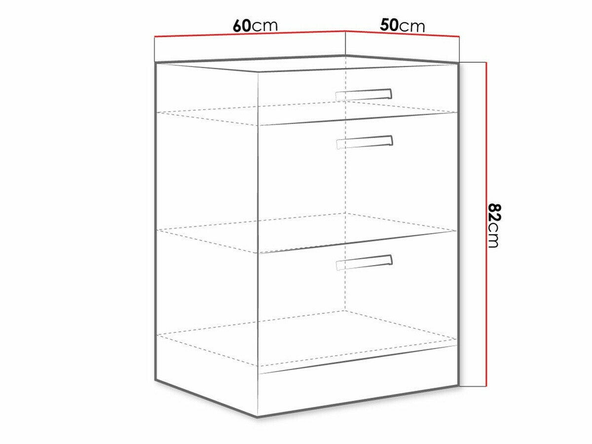 Modulskab med skuffer Multi Grey 105