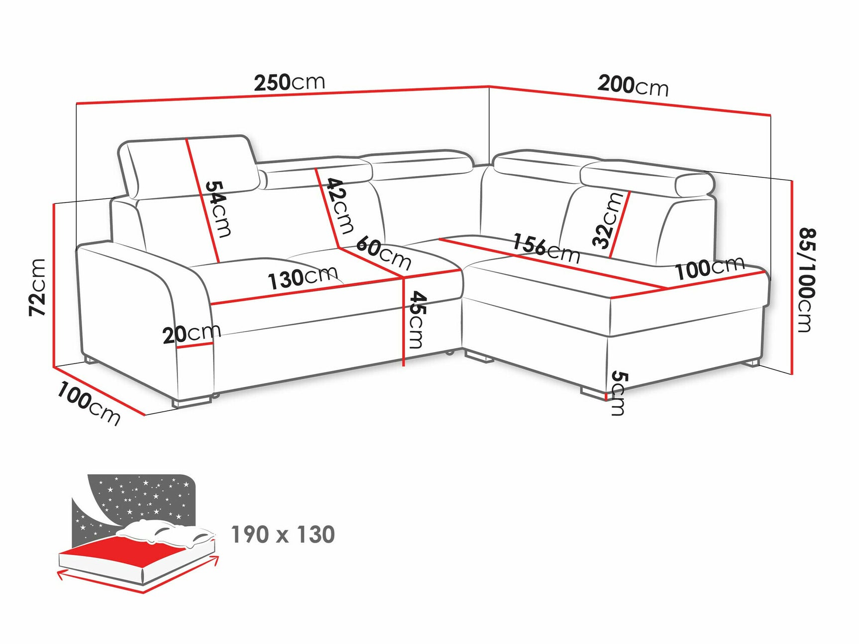 Hjørnesofa Etrcala 108