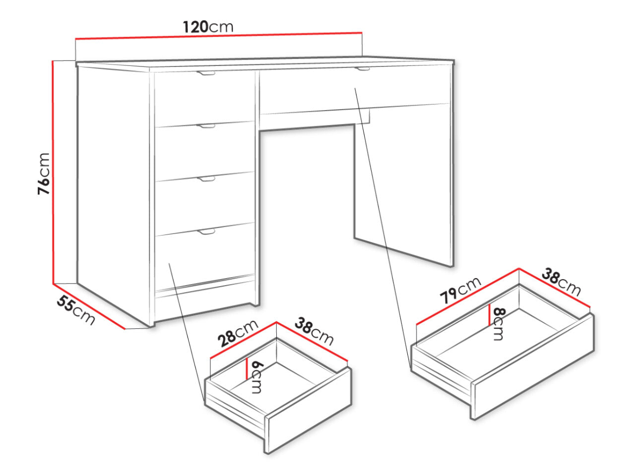 Skrivebord Comfivo J109